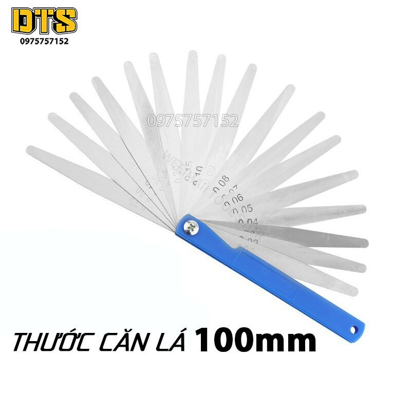 Thước căn lá 17 miếng cao cấp, thước lá chỉnh cò đo khe hở 0.02-1.00mm, dưỡng đo khe hở thép lò xo đàn hồi chính xác cao