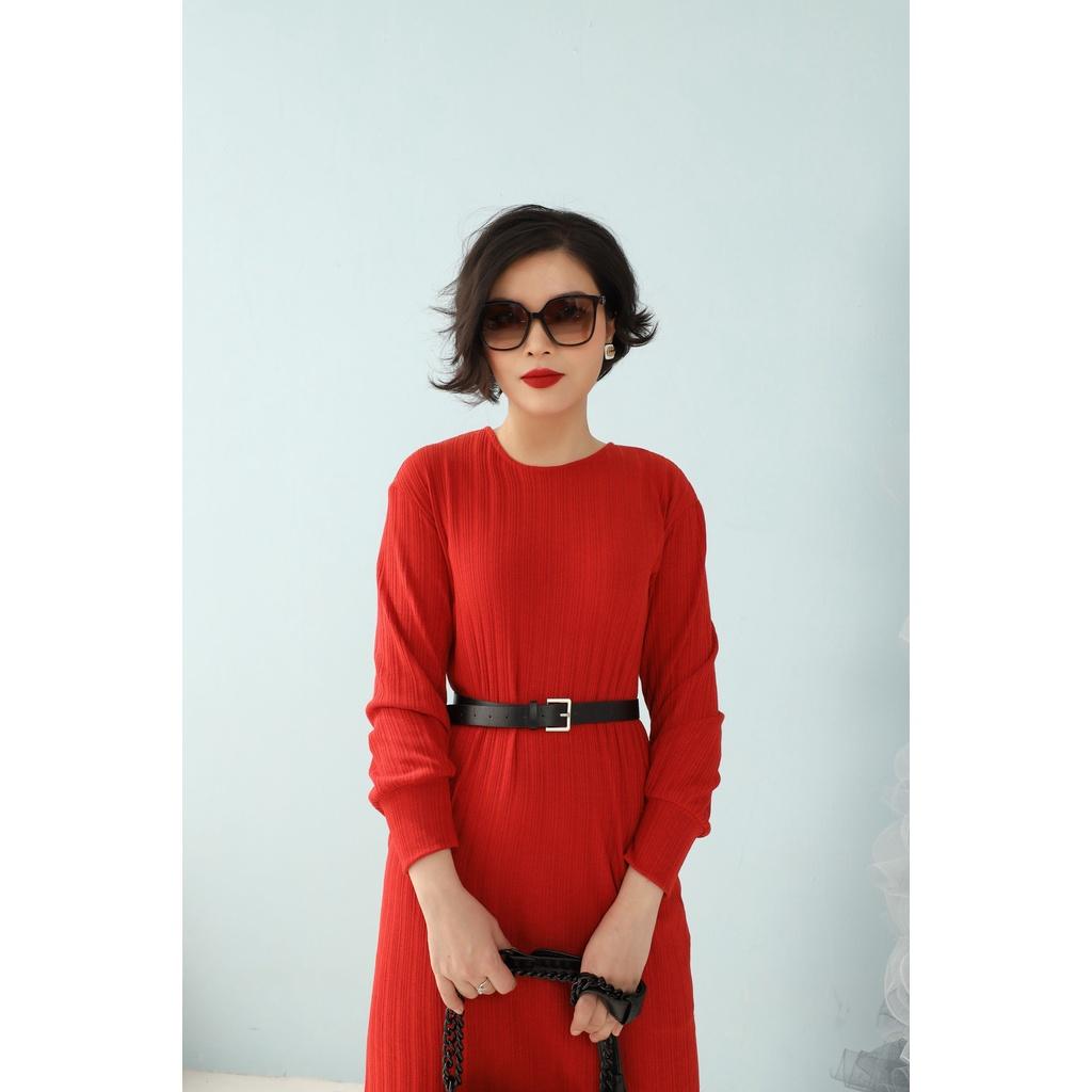 Đầm thun xuông CLARA MARE chất liệu vải Thun cotton kẻ DRE3048