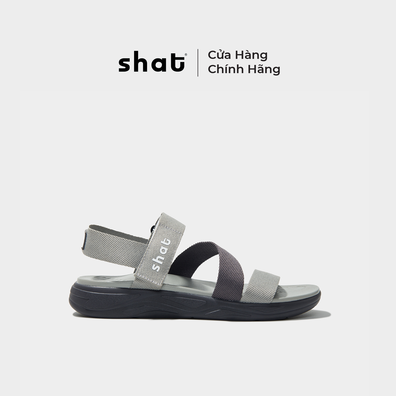 Giày Sandals Thời Trang Shat Xám Hai Màu S1M2020