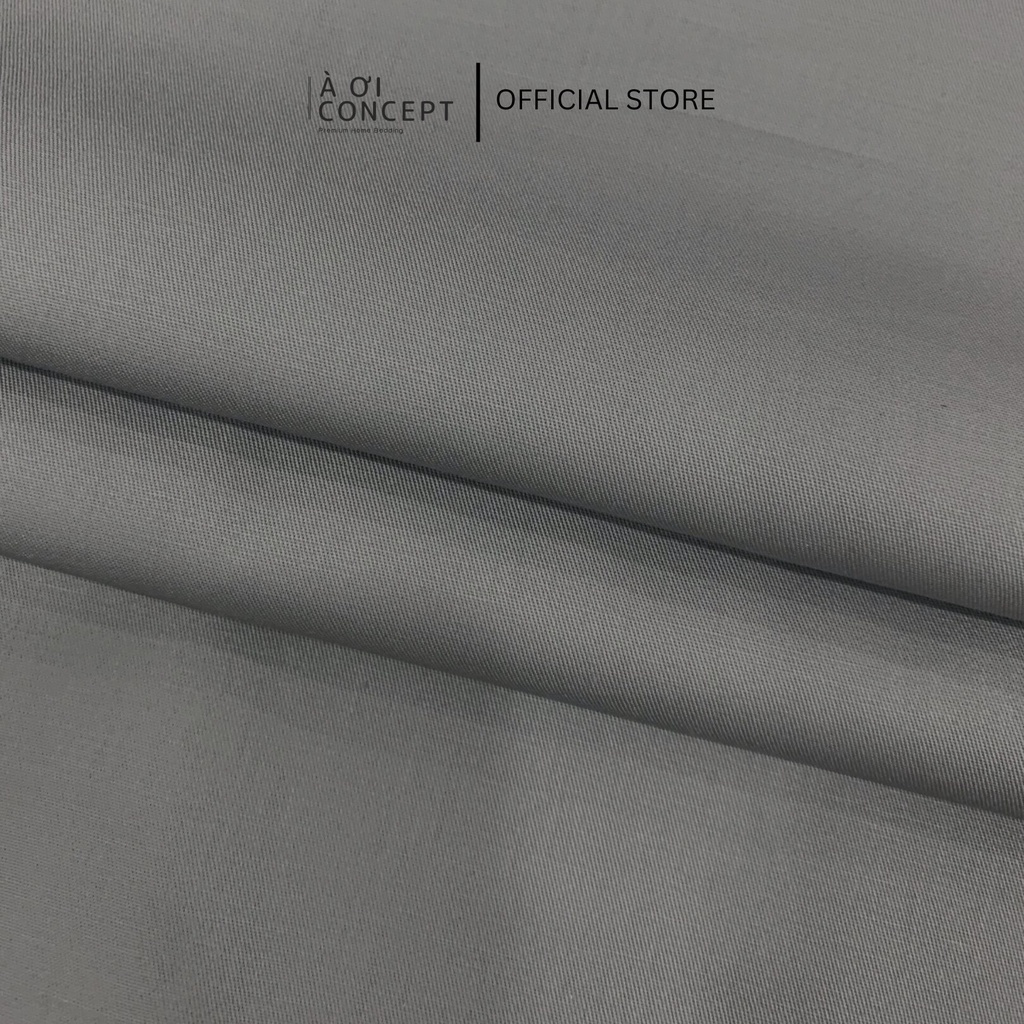 Combo 3 Món Cotton Satin Ga Giường 2m2 x 2m và 2 vỏ gối nằm À Ơi Concept cao cấp Hàn Quốc nhiều màu