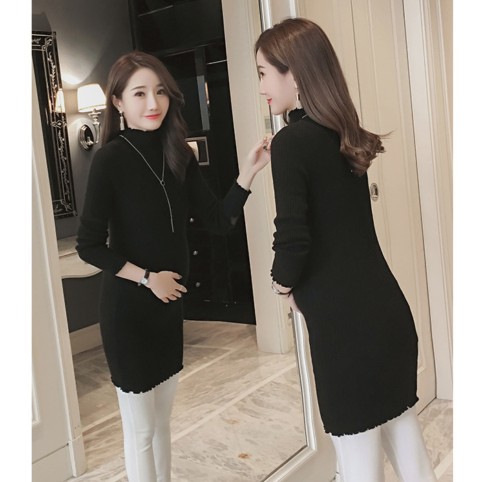 Áo bầu thu đông áo bầu len dáng dài ABL85