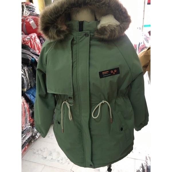 Áo khoác nữ mùa đông lót lông có dáng packa cho nữ