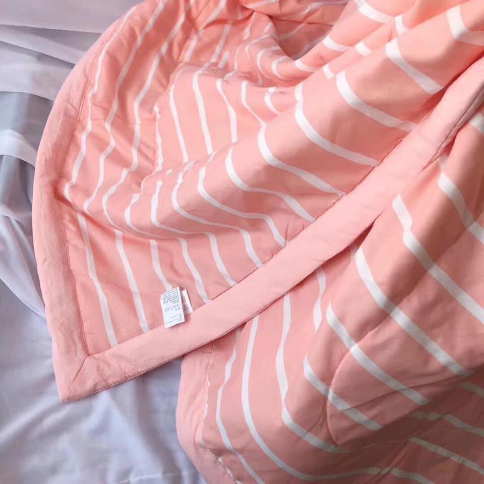 Chăn hè kẻ sọc cotton xuất Nhật