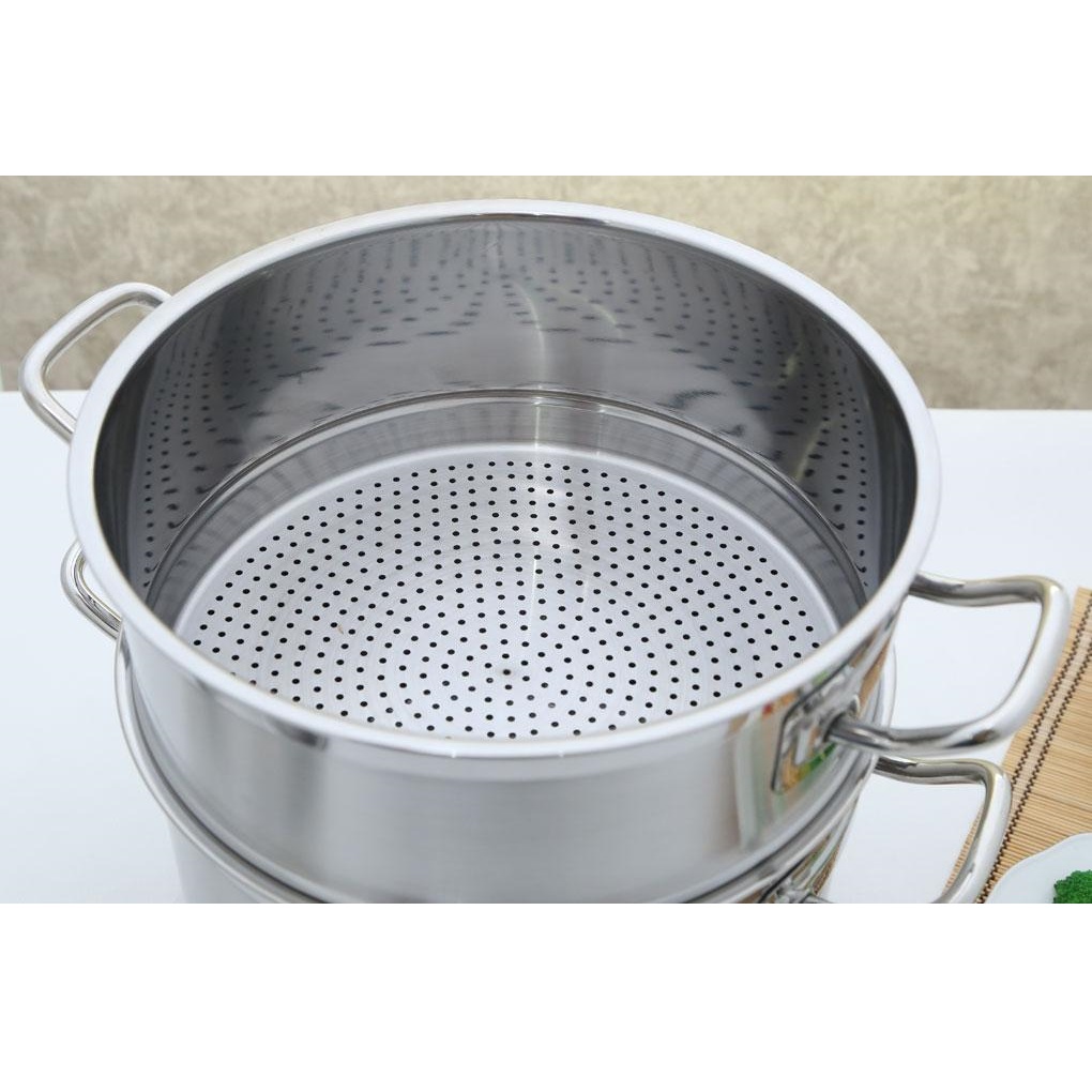 Bộ Nồi Xửng Hấp Nắp Inox Fivestar 28cm ST28-3D - Hàng Chính Hãng