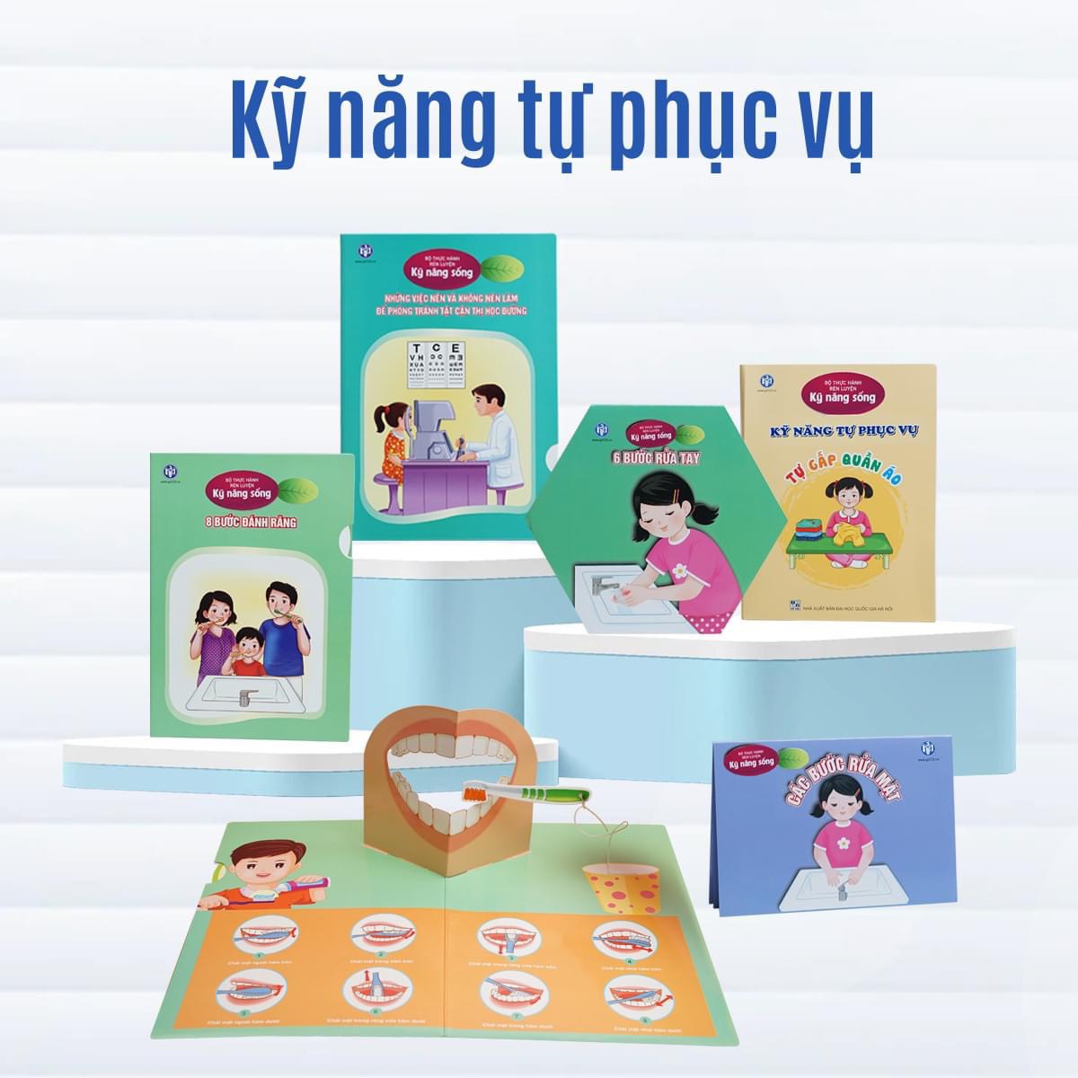 Bộ thực hành Rèn luyện kĩ năng sống: Kỹ năng tự bảo vệ bản thân, kỹ năng tự phục vụ