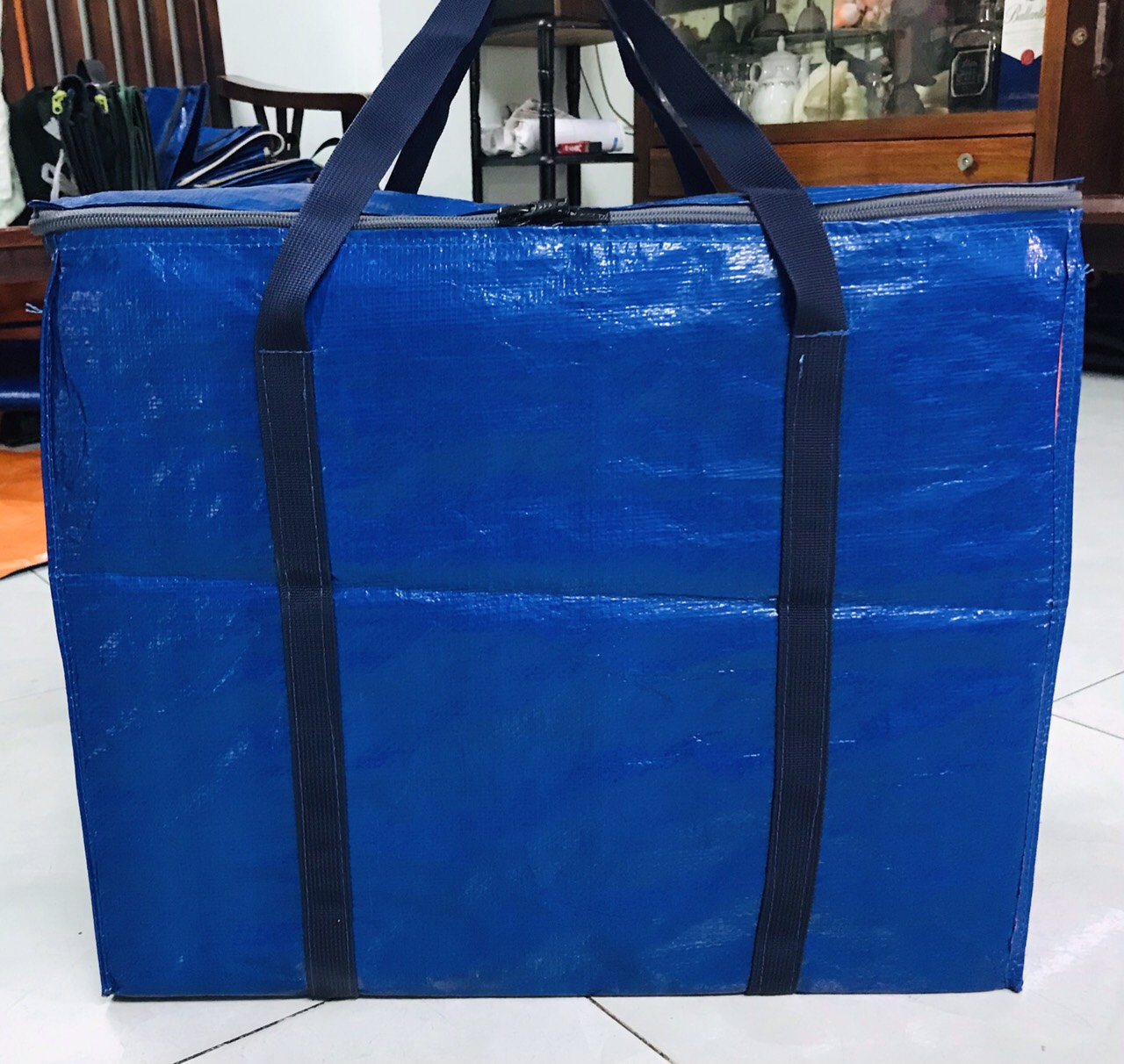 Bộ sản phẩm khách đặt: Túi bạt đựng đồ số 3 và số 4 - màu xanh cam