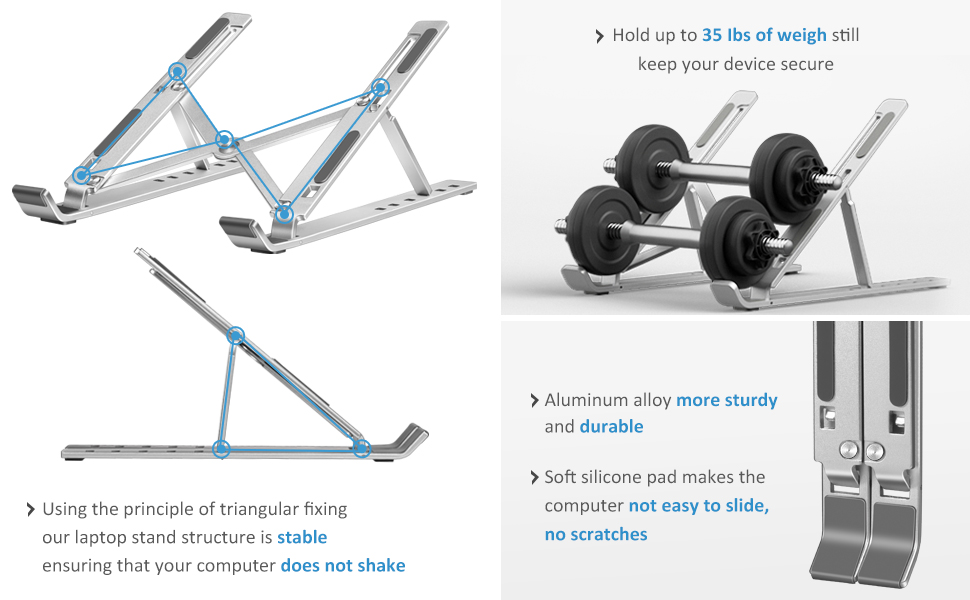 Laptop Stand for MacBook Pro Notebook Stand Foldable Aluminium Alloy Tablet Stand Bracket Laptop Holder for Notebook