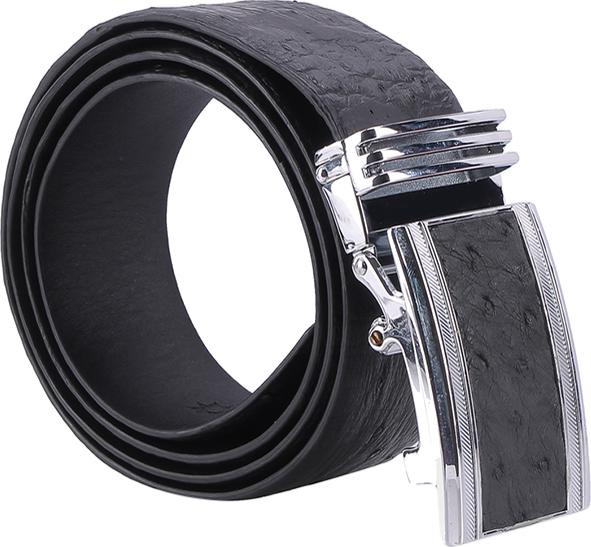 Thắt Lưng Nam Da Đà Điểu Bản Lớn Da Hột Huy Hoàng HT4433 - Đen