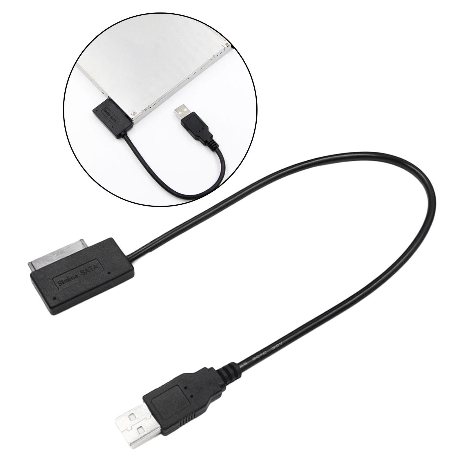 USB 2.0 to 2.5inch 7+6 13Pin SATA Converter Cable Adapter For SATA HDD