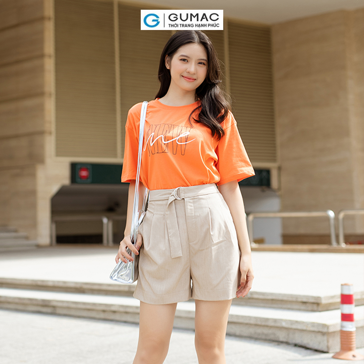 Áo thun nữ in chữ trẻ trung thời trang GUMAC ATD06083