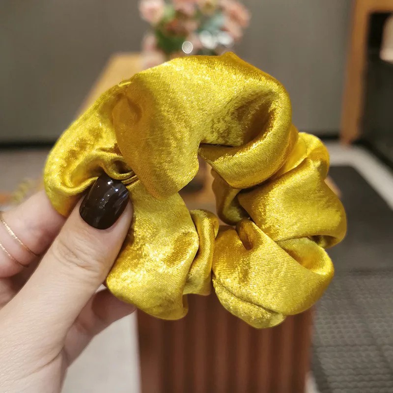 Cột Tóc Vải Scrunchies, Dây Buộc Tóc Scrunchies Nhiều Màu Hàn Quốc SC03 cực kì xinh xắn