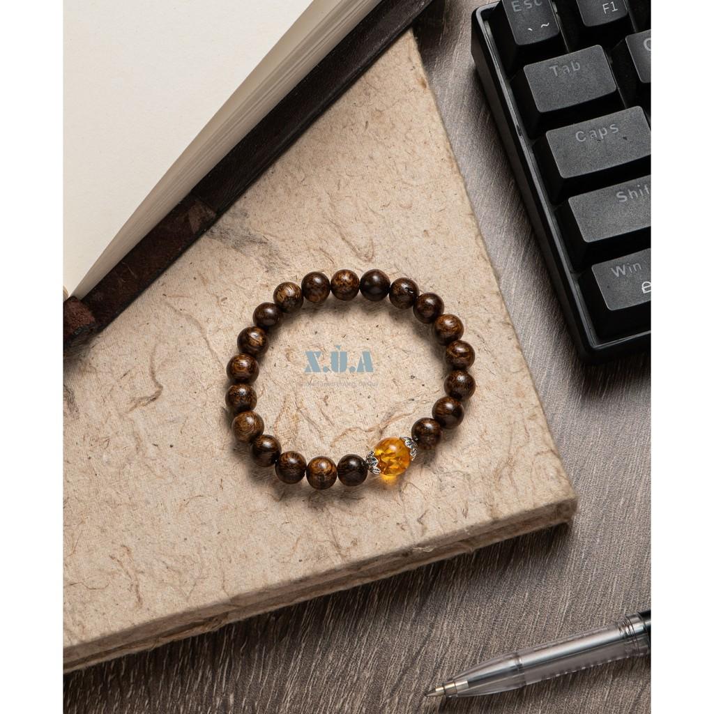 Vòng Tay Trầm Hương Đính Charm XUA117 Tuyệt Đẹp || Cầu Bình An May Mắn