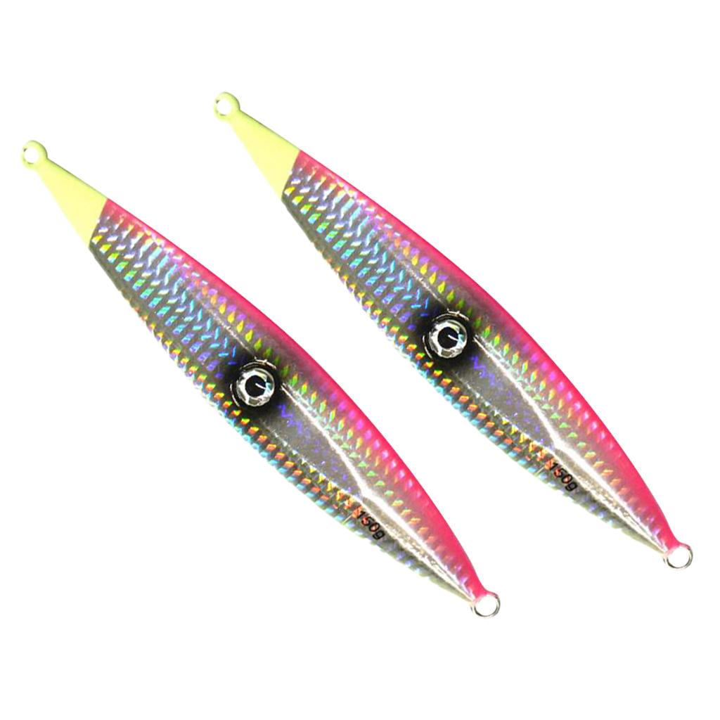 2pcs 150g Heavy Fishing Lures Metal Baits Casting Lures Deep Spoon Bass Jigs