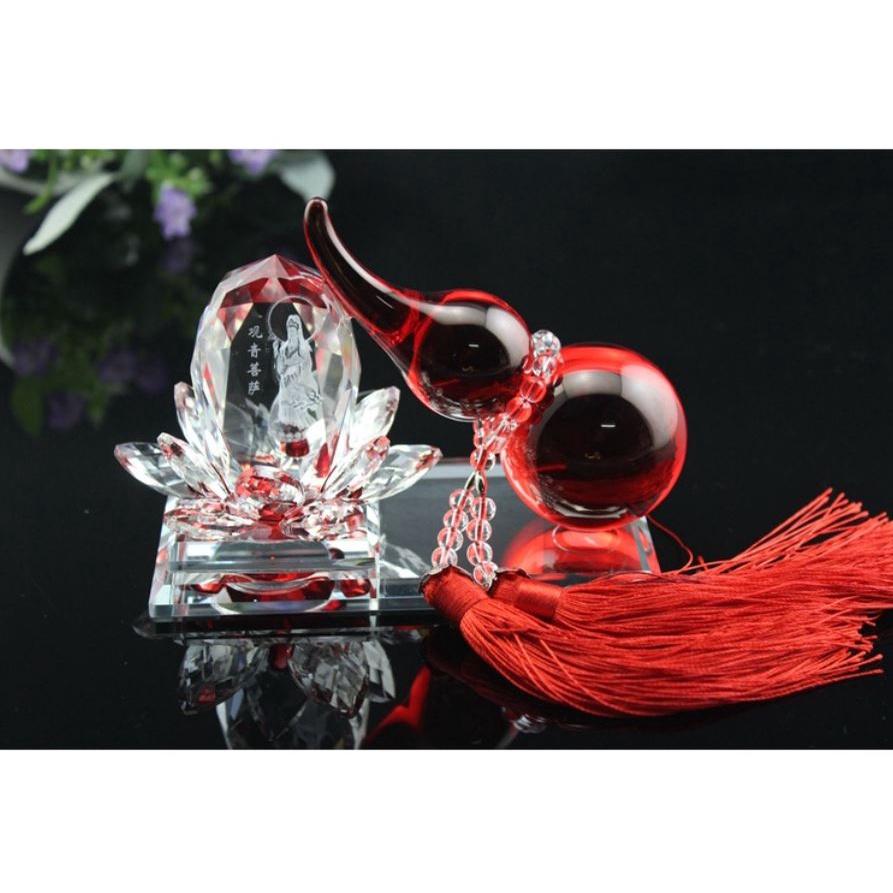 Tượng Quan Âm Hồ Lô Trong Trang Trí Taplo Xe Hơi - Tượng Nước Hoa Xe Ô Tô - Nhiều Màu Sắc - Tặng Kèm Nước Hoa Cao Cấp