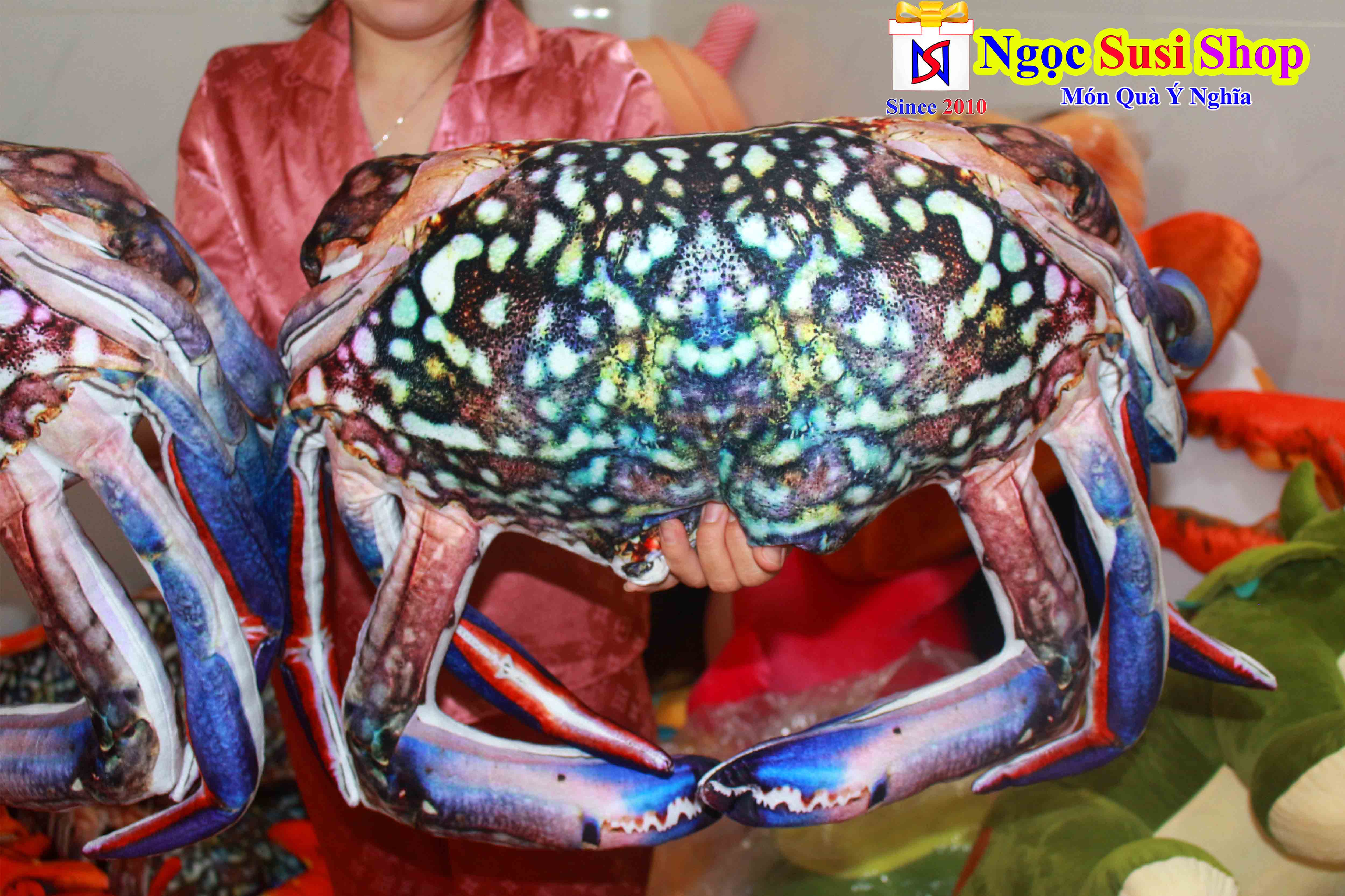 THÚ BÔNG CUA ĐỎ 3D , GHẸ BÔNG 3D CHO BÉ YÊU SIÊU TO KHỔNG LỒ