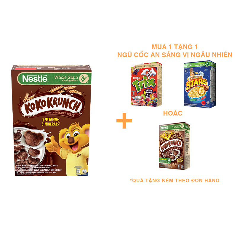 [Mua 1 Tặng 1 - Ngũ Cốc Ăn Sáng Vị Ngẫu Nhiên 150gr] Ngũ cốc ăn sáng KOKO KRUNCH (Hộp 300g)