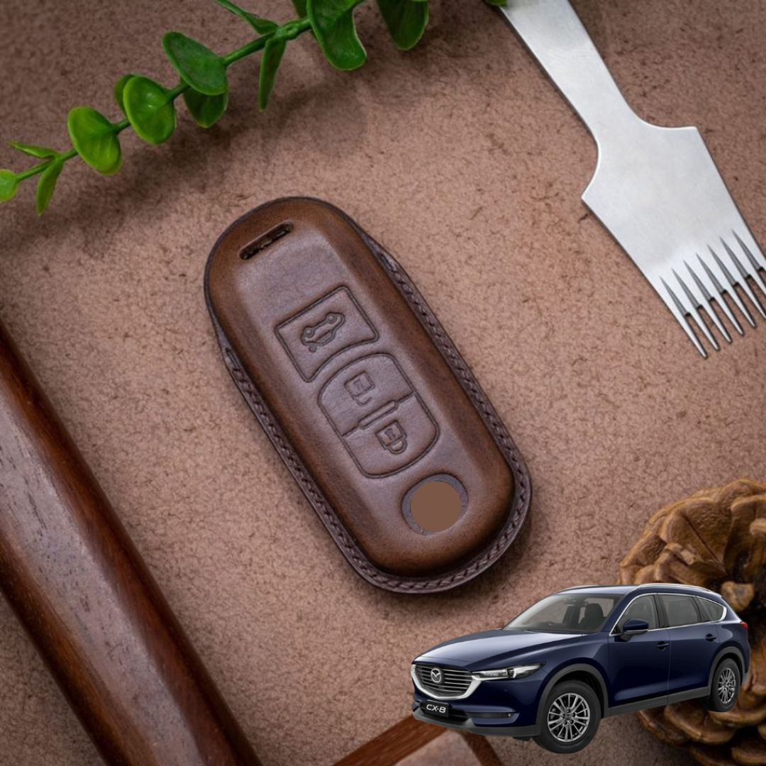 Bao Da Chìa Khóa ô tô MAZDA Cx8 | Bọc chìa khóa ô tô da thật khâu tay