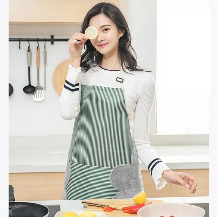 Tạp Dề Chống Thấm Nước, Dầu Mỡ Phong Cách Hàn Quốc Dễ Thương - Free Ship Toàn Quốc