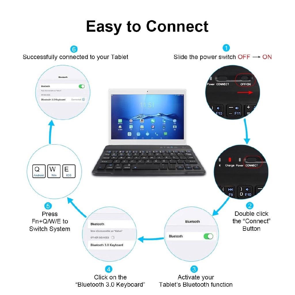 (hàng về) Bàn phím không dây Bluetooth mini dùng được cho IOS Android Windows