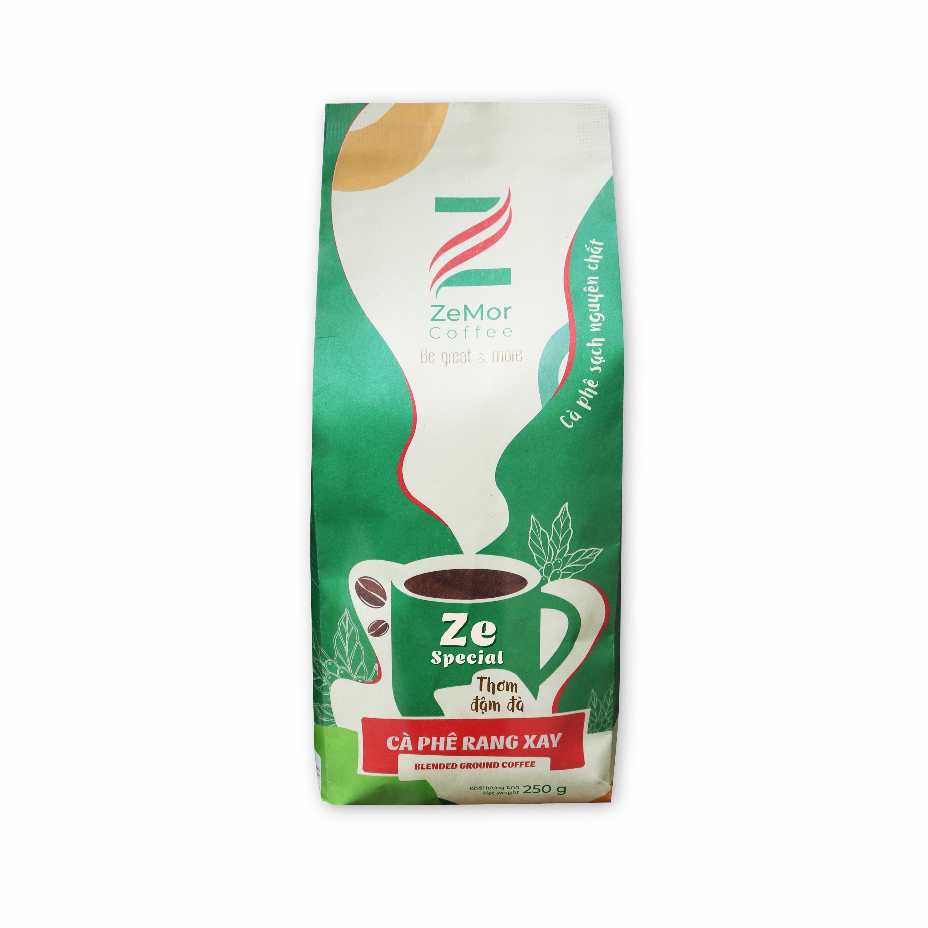 Cà Phê Rang Xay Nguyên Chất Rang Mộc ZeMor Coffee Ze Special Thơm Đậm Đà 250g