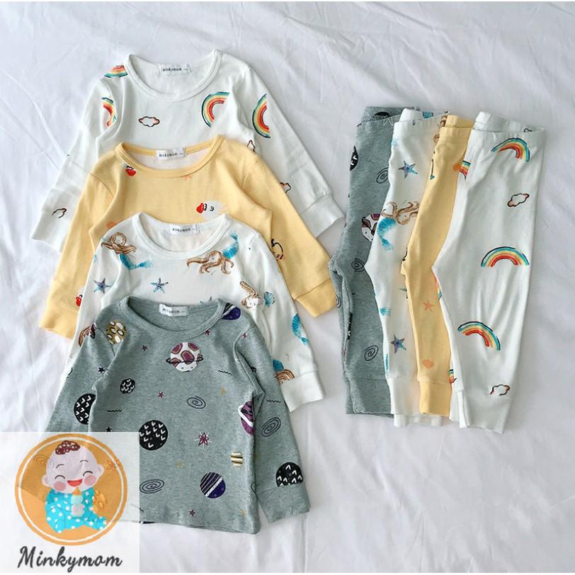 Bộ Dài Tay Thu Đông MinkyMom Hoạ Tiết Cho Bé Hàng Quảng Châu