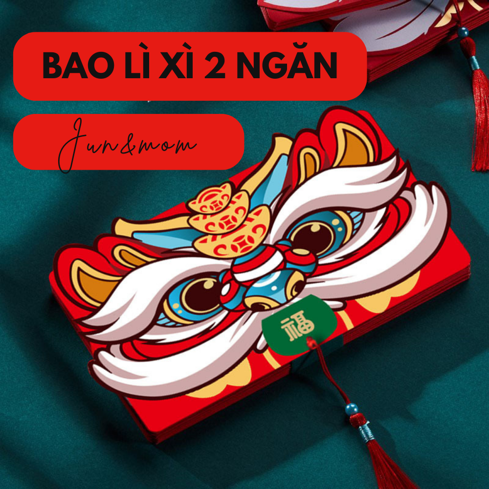 Bao lì hot 2023 - bao lì xì 2 ngăn tiền - bao lì xì 2023