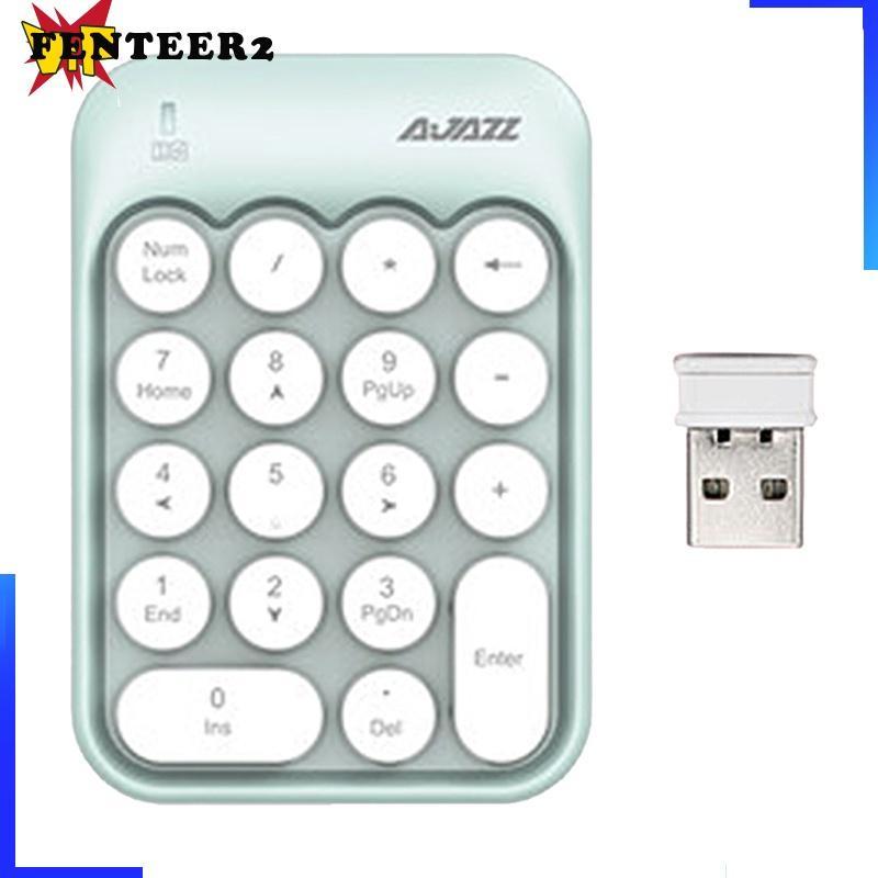 Bàn phím số không dây Ajazz 2.4ghz 18 phím mini cho máy tính bàn/ máy tính xách tay