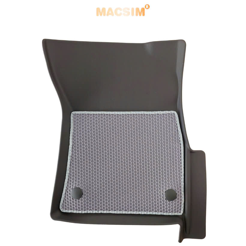 Thảm ô tô sd3 2 lớp dạng lưới lục giác Toyota fortuner 2017+ (màu ghi) bề mặt cao su siêu sạch nhãn hiệu Macsim