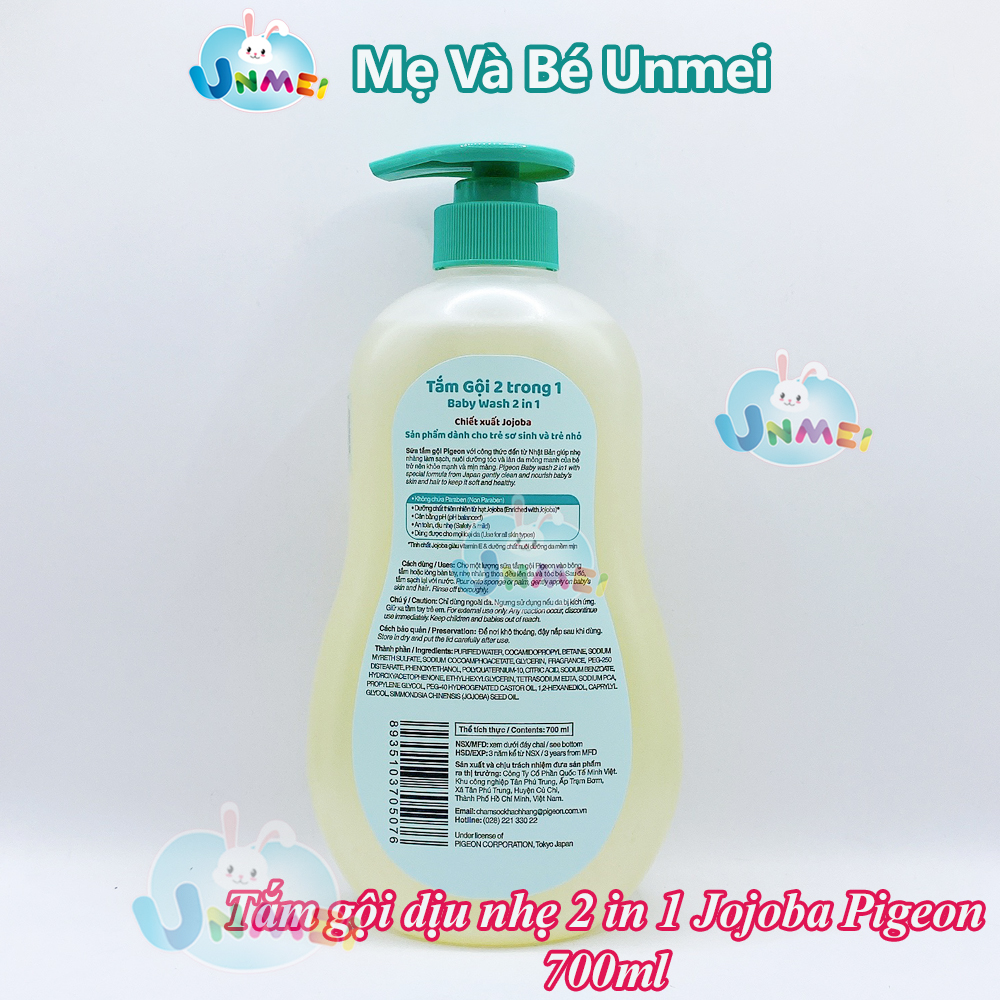 Tắm Gội Pigeon Dịu Nhẹ Hương Jojoba 700Ml (Mẫu Mới)