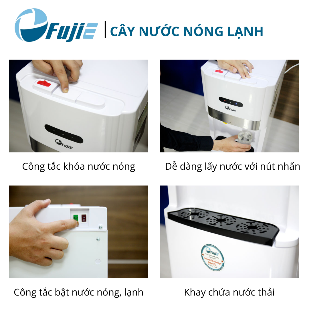 Cây nước nóng lạnh bình âm FujiE WD6500C, làm lạnh nhanh bằng Block khóa vòi nóng an toàn, Bảo hành 2 năm - Hàng chính hãng