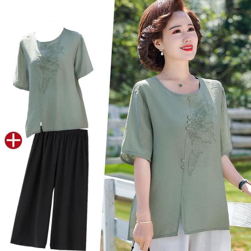 ️CÓ BIG SIZE️SET BỘ TRUNG NIÊN MÙA HÈ TẶNG MẸ THỜI TRANG, LỊCH SỰ , ÁO TRUNG NIÊN TẶNG MẸ, TẶNG BÀ MÙA HÈ