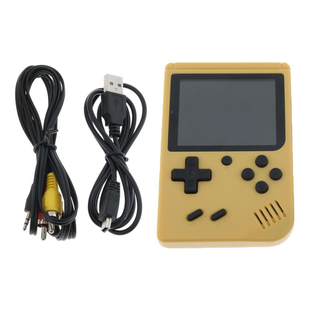 Handheld Game Console, 3 Inch 168 Games Retro FC Game Player Classic Game Console with 1 USB Charge, Birthday Presents Gift for Children Yellow