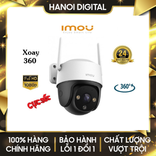 Camera WIFI Ngoài Trời IMOU S21FP S41FP có màu ban đêm, xoay 360 độ - Hàng chính hãng