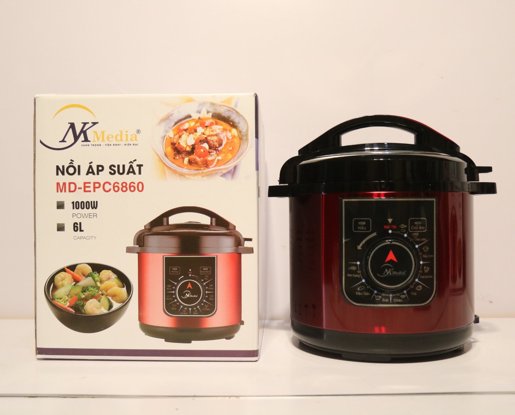 Nồi Áp Suất Điện Đa Năng 6L NK MEDIA MD-EPC6860 - Màu Ngẫu Nhiên - Hàng Chính Hãng