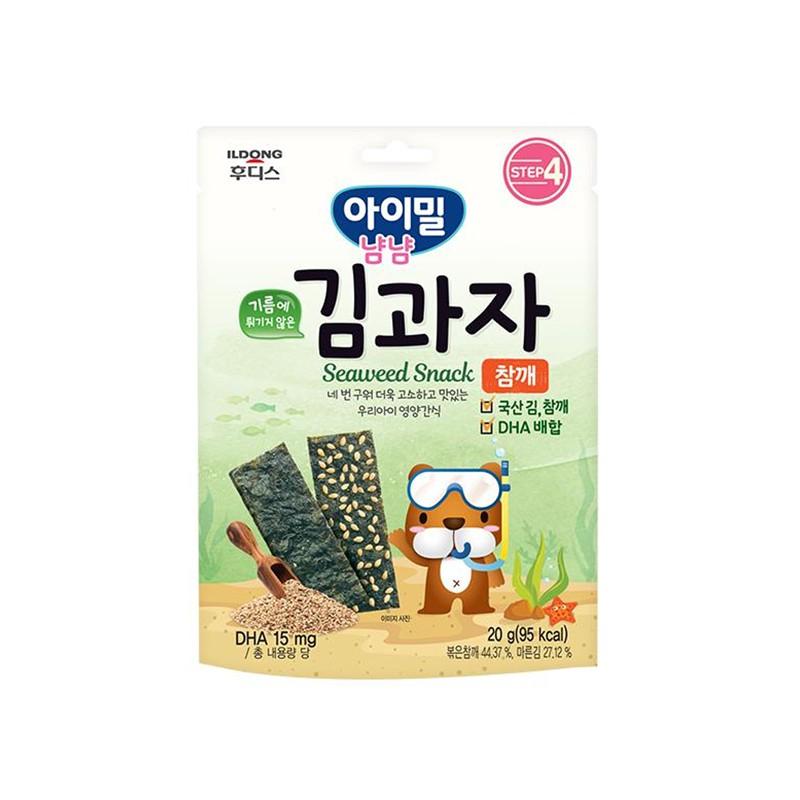 Snack rong biển ăn dặm Ildong Hàn Quốc Ayimeal Yumyum vị Vừng dành cho bé từ 7M+ (Date 8/2022)