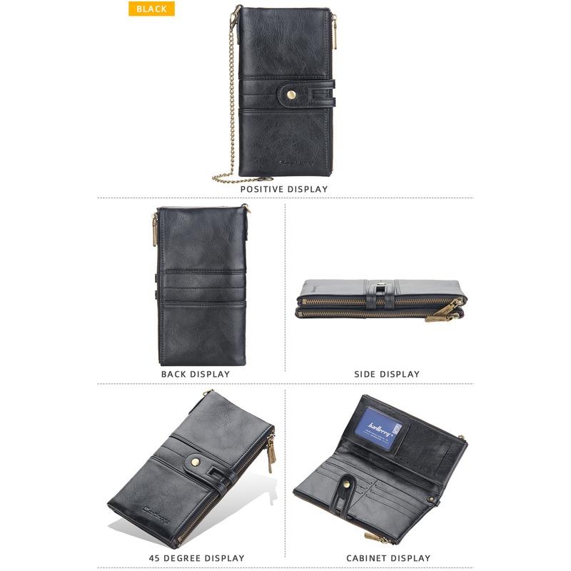 bóp ví clutch cầm tay nam hàng hiệu với nhiều ngăn với dây treo phong cách vintage - S3229
