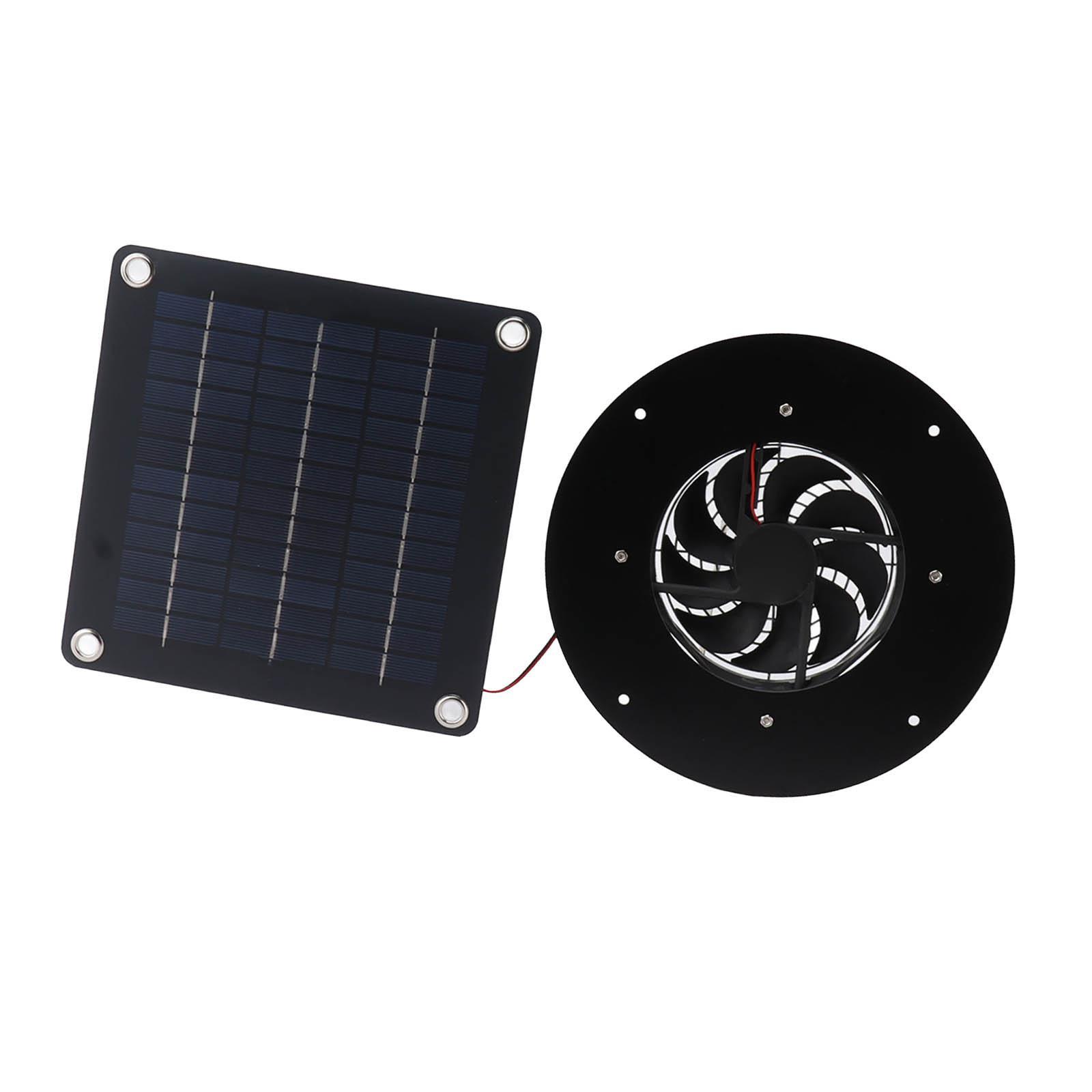 Solar Panel Fan Weatherproof 12V Ventilator for Hen House Outdoor Camping