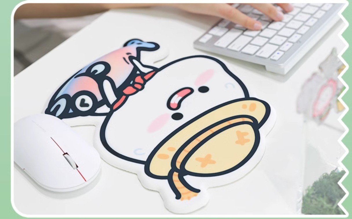 Miếng Lót Chuột Có Đệm 3D Chống Đau Cổ Tay Mouse Pad Star Molly Câu Cá/ Gấu Trúc Đội Nón Heo/ Chó Đội nón Gấu_ Hàng Chính Hãng