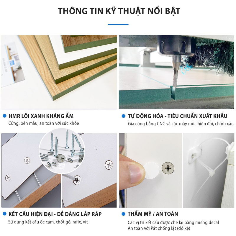 Bộ Bàn Làm Việc Kết Hợp Tủ Sách Hiện Đại SIB Decor , Bàn Có Khả Năng Cơ Động 90 Độ BLV33