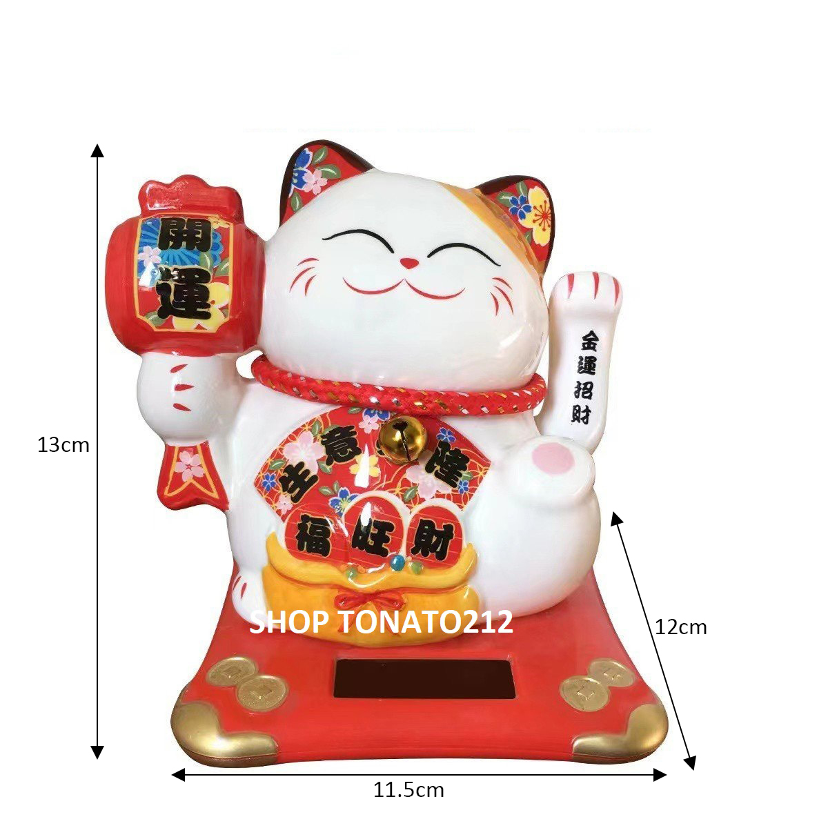 MÈO THẦN TÀI, MÈO MAY MẮN MANEKI NEKO NĂNG LƯỢNG CAO 13CM,18CM