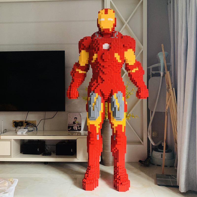 Đồ chơi thông minh lego cho bé xếp hình 3d Ironman khổng lồ King Of Gifts