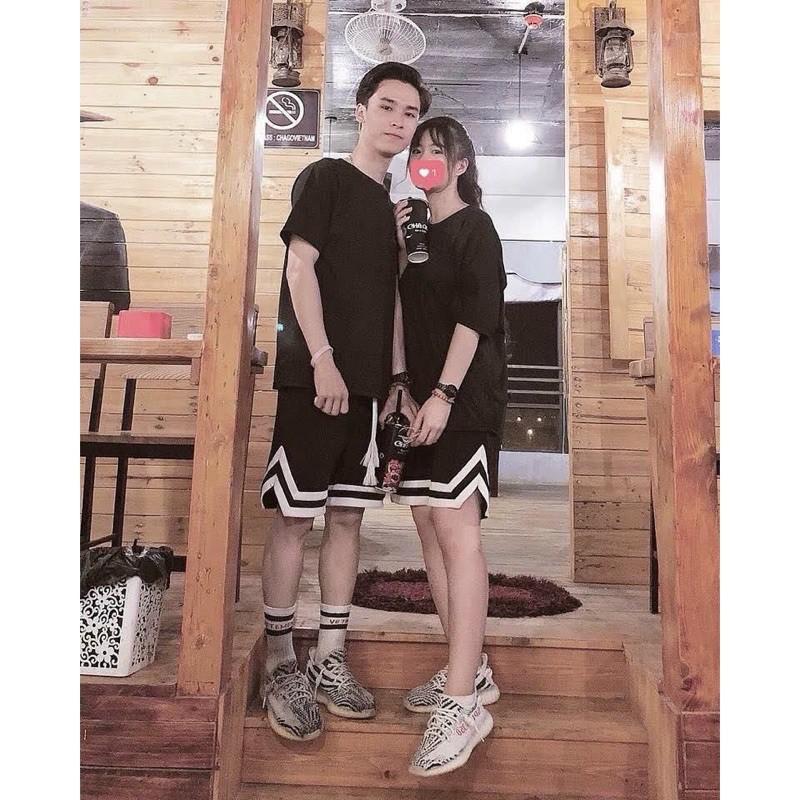 Quần short V unisex line sọc về hàng