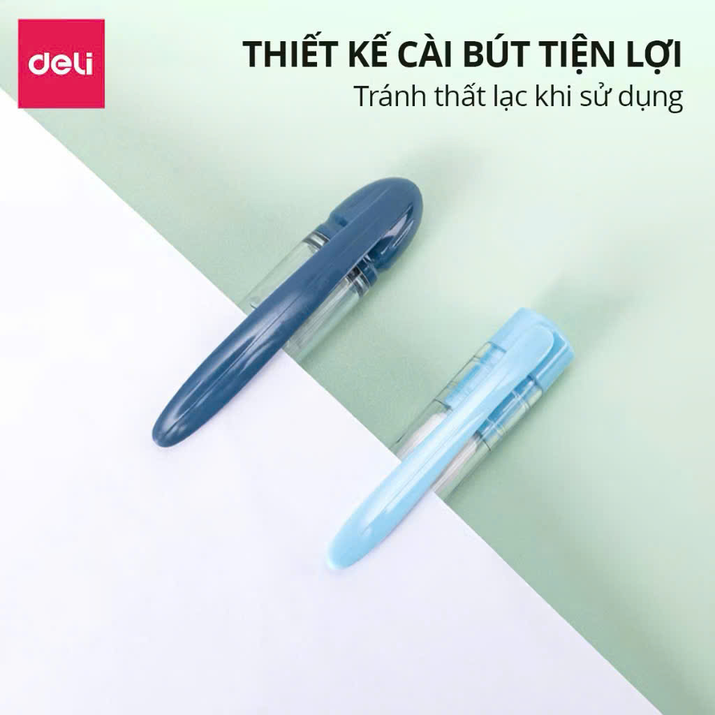 Set Bút Máy Deli Luyện Chữ Đẹp Cho Bé, Bút Máy Mực Nước Có Bút Tẩy Xoá Mực, Bộ 2 Bút + 4 Ống Mực, Dành Cho Học Sinh Tiểu Học- HÀNG CHÍNH HÃNG MINIIN
