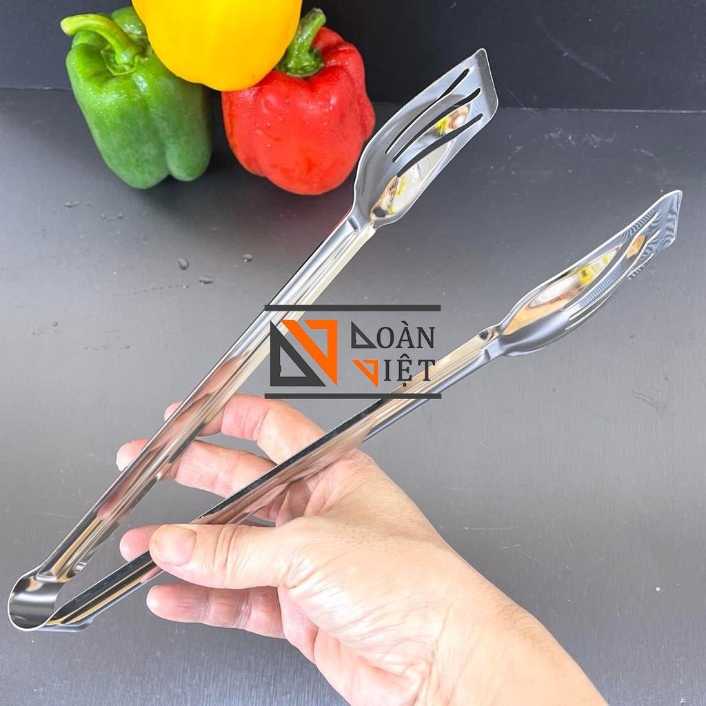 KẸP GẮP THỨC ĂN, GẮP BÁNH BAO, ĐỒ CHIÊN .. Bản to, inox không rỉ 28cm