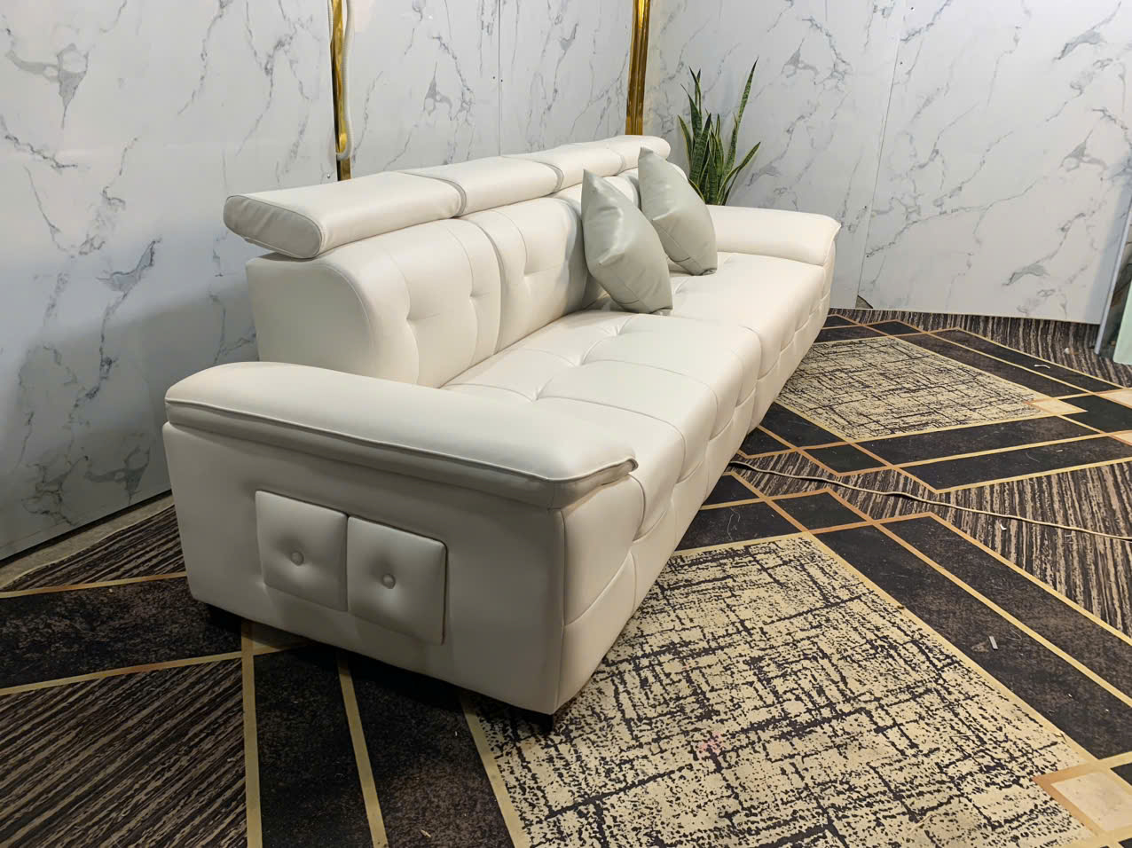 Sofa băng múi đầu bật Tundo 2m2 tặng 2 gối