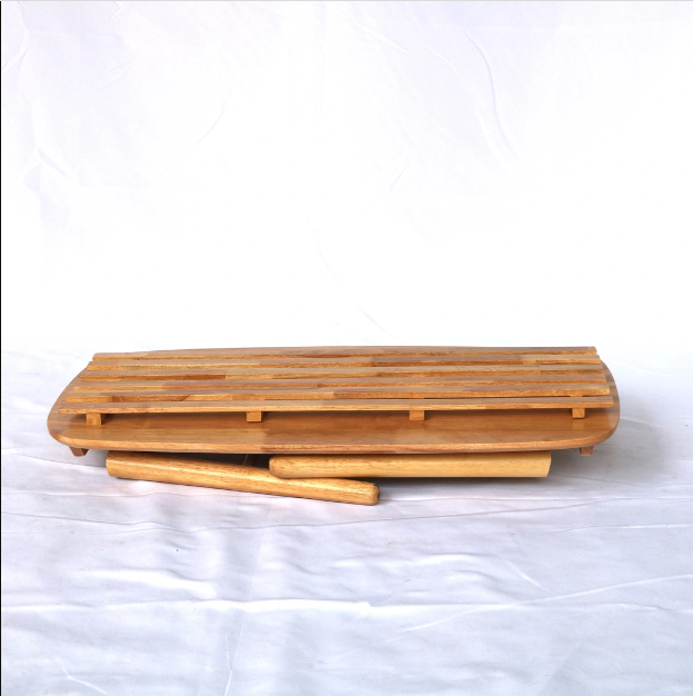 Bàn trà Sofa 2 tầng bằng gỗ cao su thiên nhiên-Bàn cà phê-Bàn có thể gấp gọn-an toàn-cứng cáp