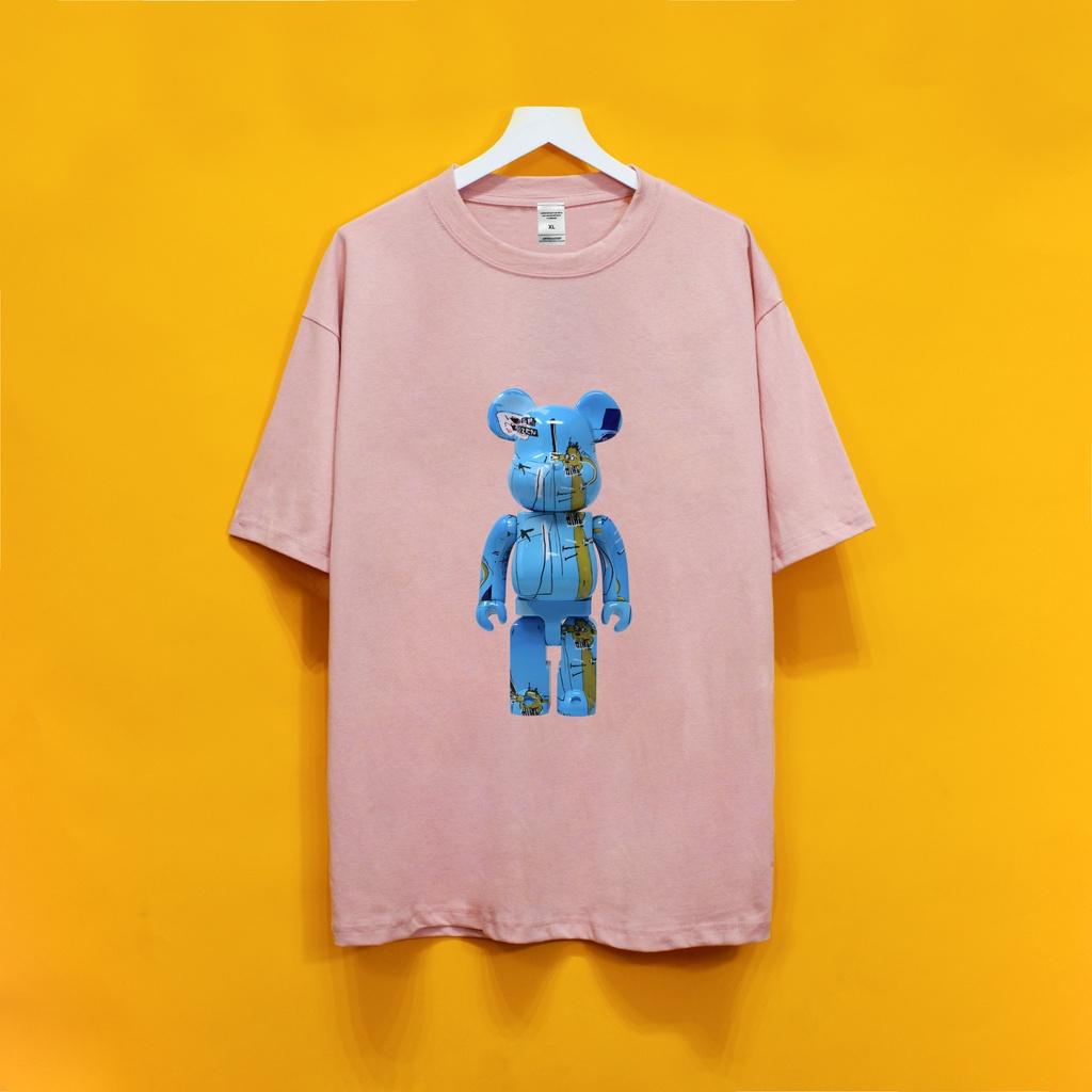 Áo thun tay lỡ BEABRICK XANH 2 Hogoto shop , Áo thun unisex nam nữ from rộng oversize chất liệu cotton