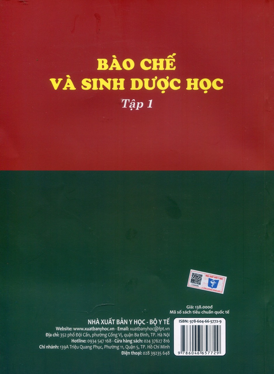 Bào Chế Và Sinh Dược Học, Tập 1 (Xuất bản lần thứ 2)