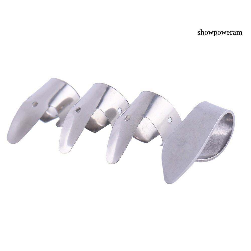 1 Ngón Tay Cái Với 3 Đầu Ngón Tay Bằng Kim Loại Cho Guitar Ukulele Ukulele