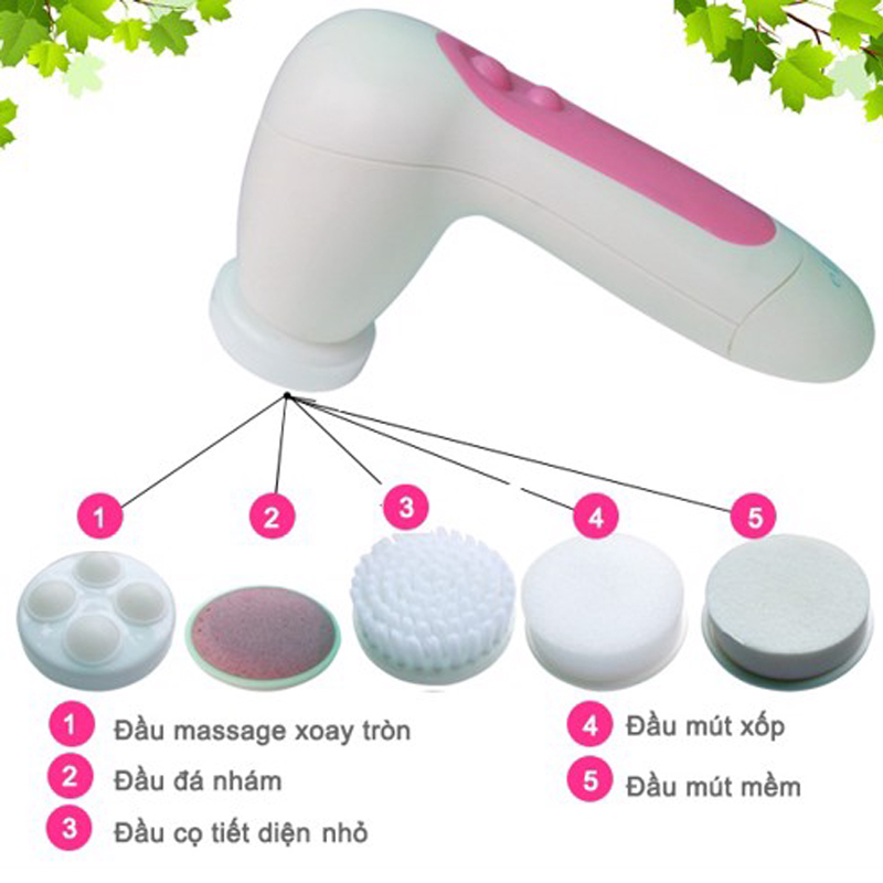 Máy Rửa Mặt Massage 5 Trong 1 RBeauty Cao Cấp - WYN2020 - HÀNG CHÍNH HÃNG, giúp bạn chăm sóc da một cách toàn diện và hiệu quả ngay tại nhà